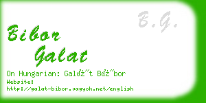bibor galat business card